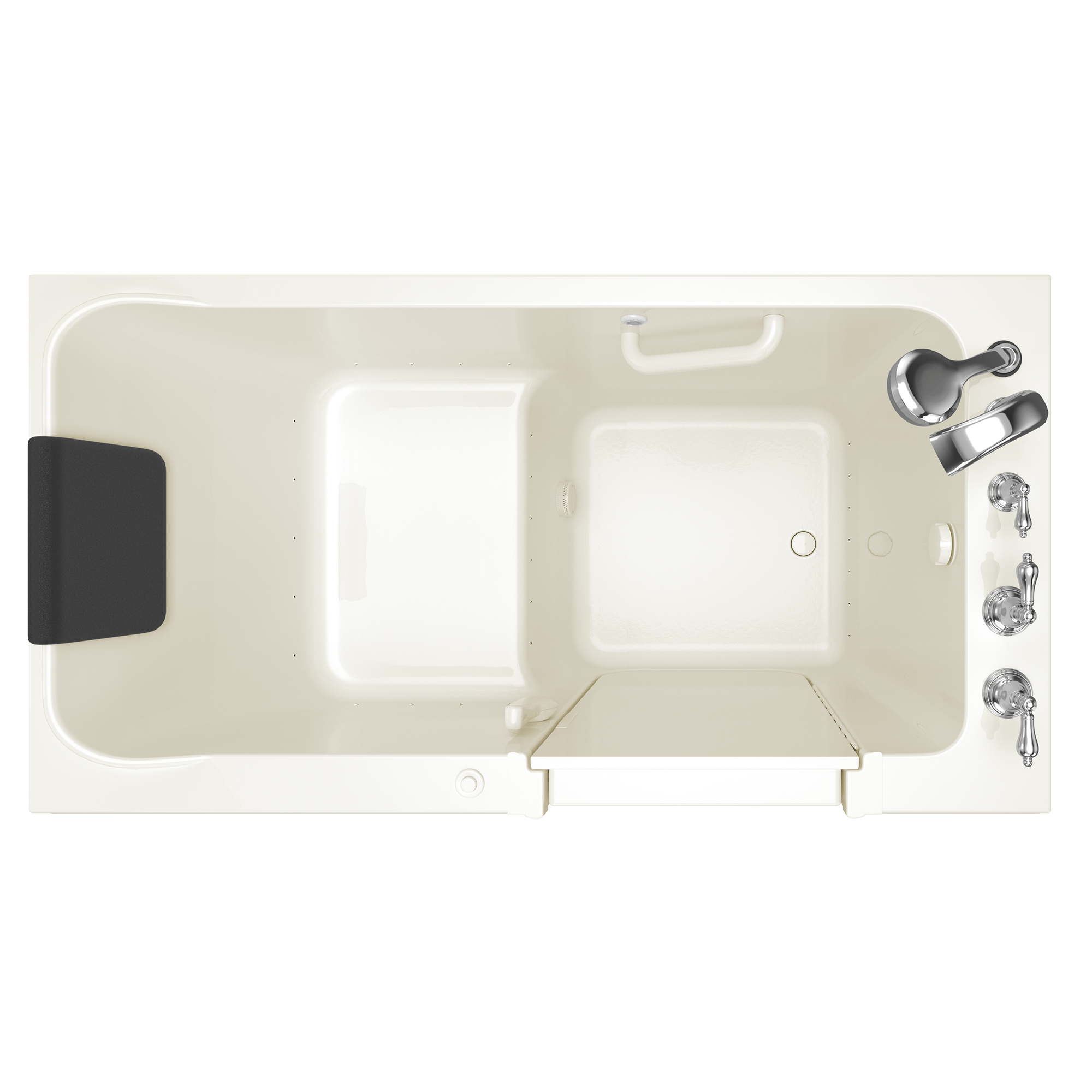 Acrylic Luxury Series 32 x 60  Inch Walk in Tub With Air Spa System   Right Hand Drain With Faucet WIB LINEN